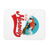 Noorwegen naar Ski logo. Magneet (Horizontaal)