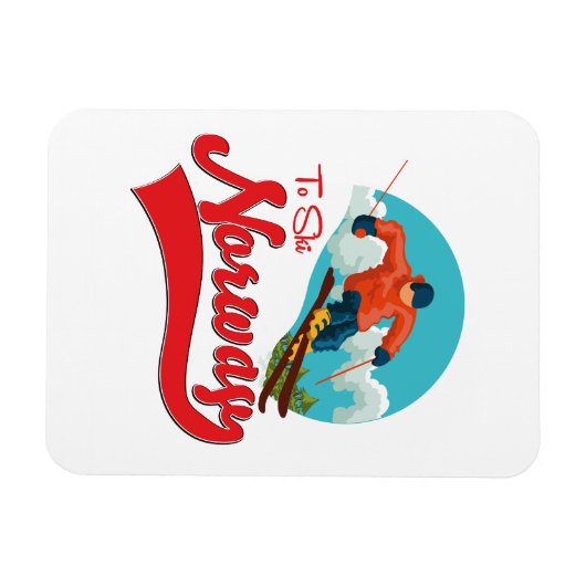 Noorwegen naar Ski logo. Magneet (Horizontaal)