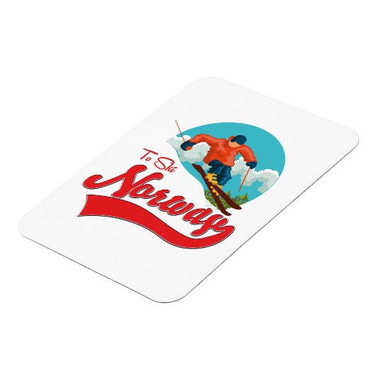 Noorwegen naar Ski logo. Magneet (Linkerzijde)