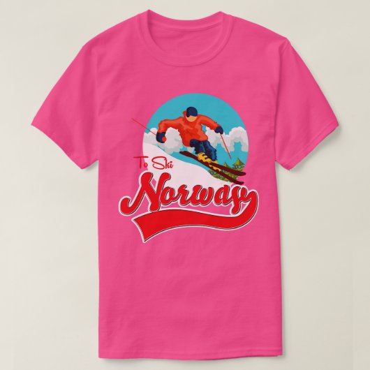 Noorwegen naar Ski T-shirt (Design voorkant)