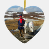 Noorwegen, nederzetting Sami in Lapland Keramisch Ornament (Voorkant)