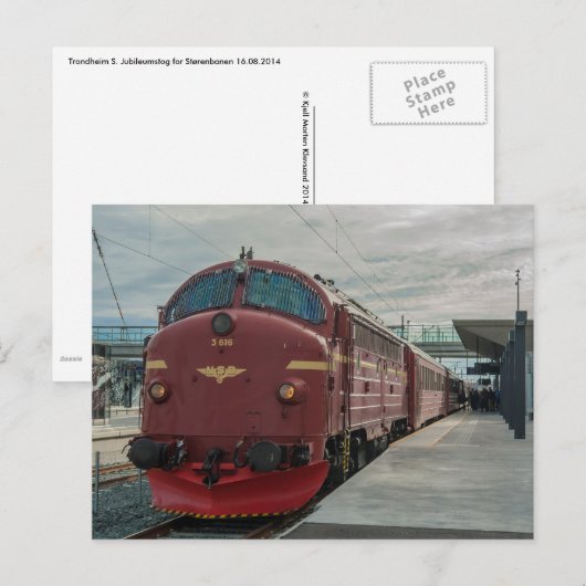 Noorwegen. NOHAB Di3 616 bij Trondheim S Briefkaart (Voorkant / Achterkant)