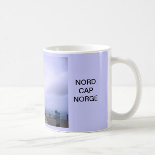 Noorwegen, Noordkaap, symbool wereldbol Koffiemok