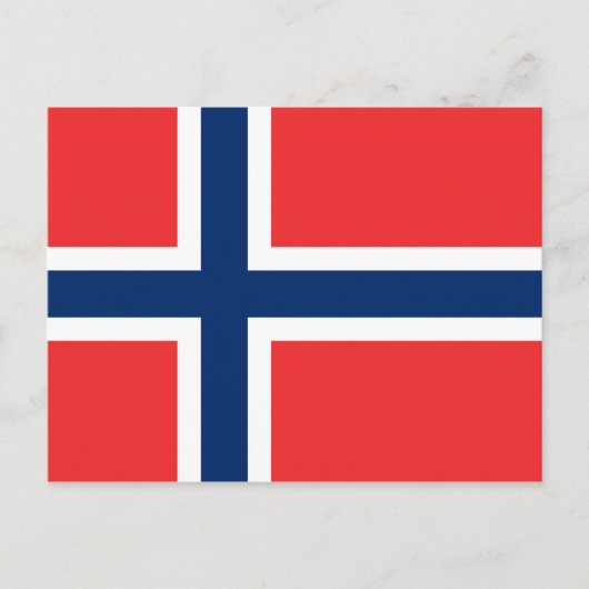 Noorwegen - Noorse vlag Briefkaart (Voorkant)