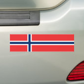 Noorwegen/Noorse Vlag Bumpersticker (Op auto)