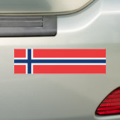 Noorwegen - Noorse vlag Bumpersticker (Op auto)