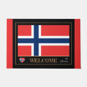 Noorwegen & Noorse vlag huis matten / sport Welkom (Voorkant)
