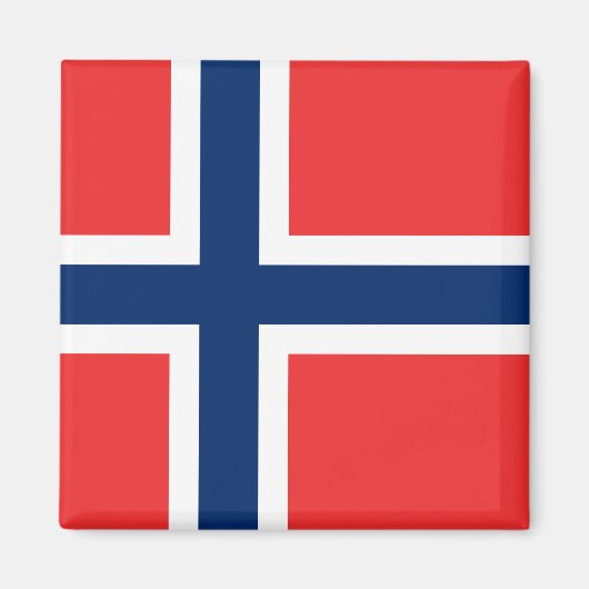 Noorwegen - Noorse vlag Magneet (Voorkant)