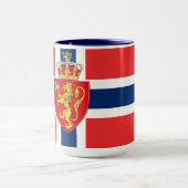 Noorwegen, Noorse vlag, met wapen Mok (Midden)