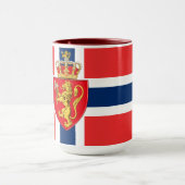 Noorwegen, Noorse vlag, met wapen Mok (Midden)