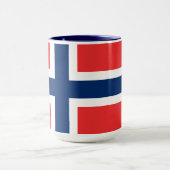 Noorwegen, Noorse vlag, met wapen Mok (Midden)