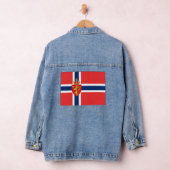 Noorwegen, Noorse vlag, met wapenschild/blauw Denim Jacket (Hangar)