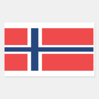 Noorwegen - Noorse vlag Rechthoekige Sticker