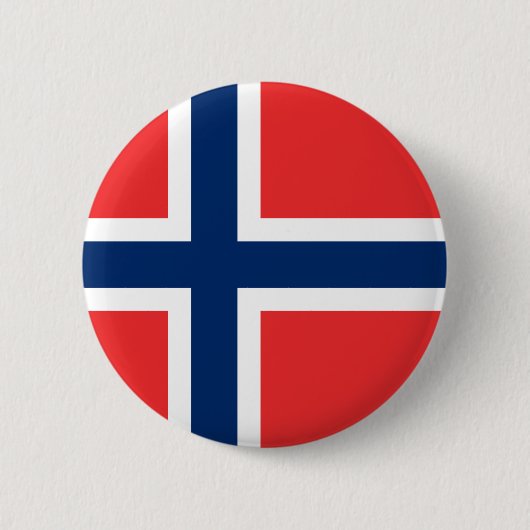 Noorwegen - Noorse vlag Ronde Button 5,7 Cm (Voorkant)
