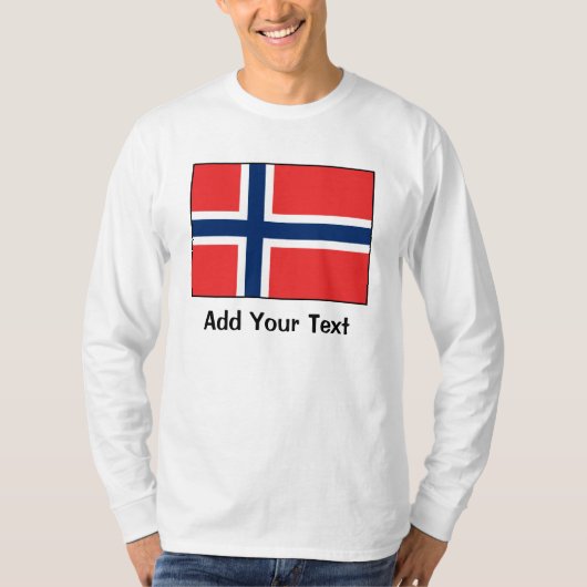 Noorwegen - Noorse vlag T-shirt (Voorkant)