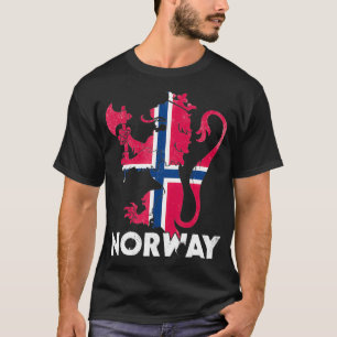 Noorwegen Noorse vlaggenkool van wapens Scandinavi T-shirt