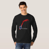 Noorwegen - Noorwegen Vlag T-shirt (Voorkant volledig)