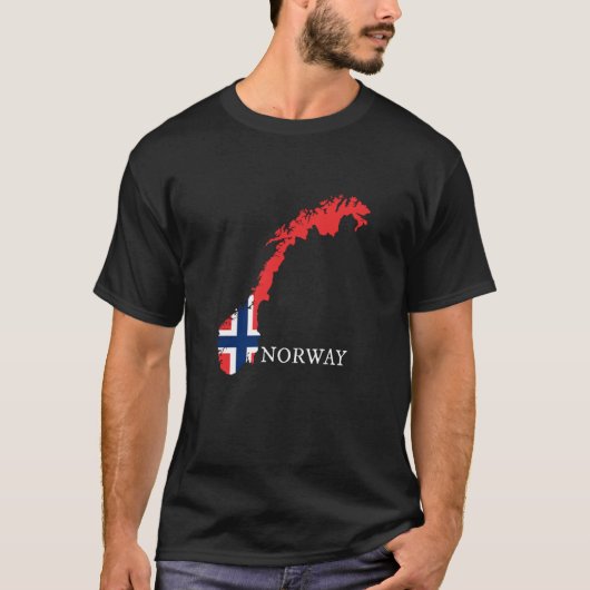 Noorwegen - Noorwegen Vlag T-shirt (Voorkant)