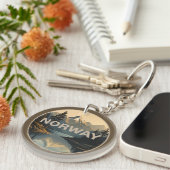 Noorwegen Norge Scandinavië Europa Sleutelhanger (Voorkant Rechts)