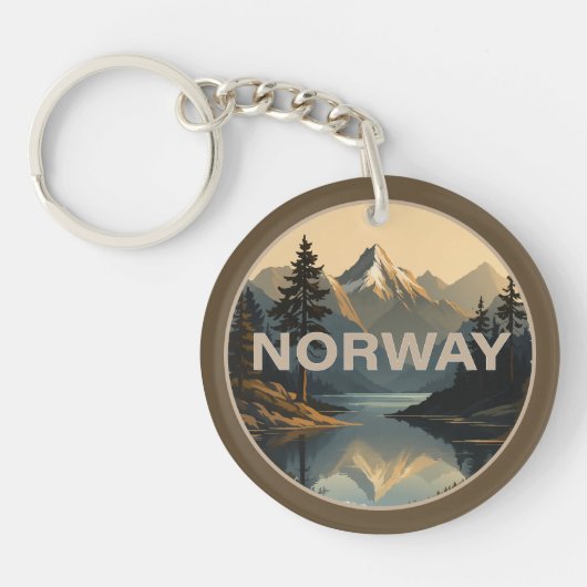 Noorwegen Norge Scandinavië Europa Sleutelhanger (Voorkant)