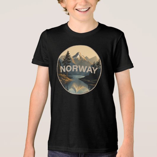 Noorwegen Norge Scandinavië Europa Tri-Blend Shirt (Voorkant)