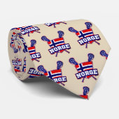 Noorwegen Norsk Noors Lacrosse Stropdas (Opgerold)