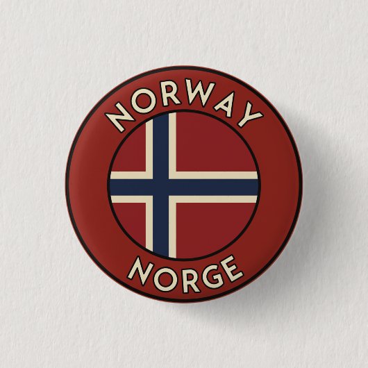 Noorwegen Norway Ronde Button 3,2 Cm (Voorkant)