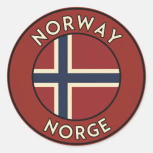 Noorwegen Norway Ronde Sticker