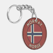 Noorwegen Norway Sleutelhanger (Voorkant Links)
