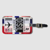 Noorwegen OSL Airport Code Bagagelabel (Voorkant (horizontaal))