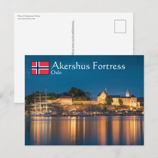 Noorwegen Oslo Akershus Fortress Briefkaart (Voorkant / Achterkant)