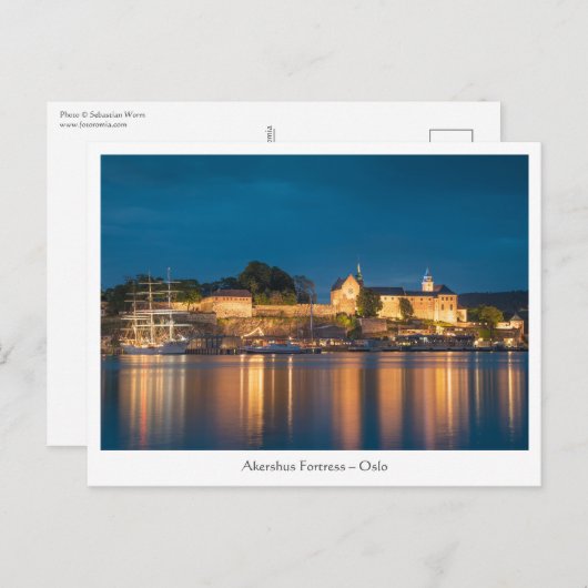 Noorwegen Oslo Akershus Fortress Briefkaart (Voorkant / Achterkant)