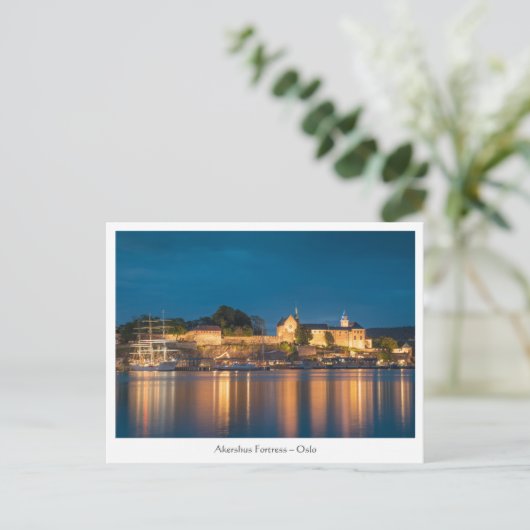 Noorwegen Oslo Akershus Fortress Briefkaart (Staand voorkant)