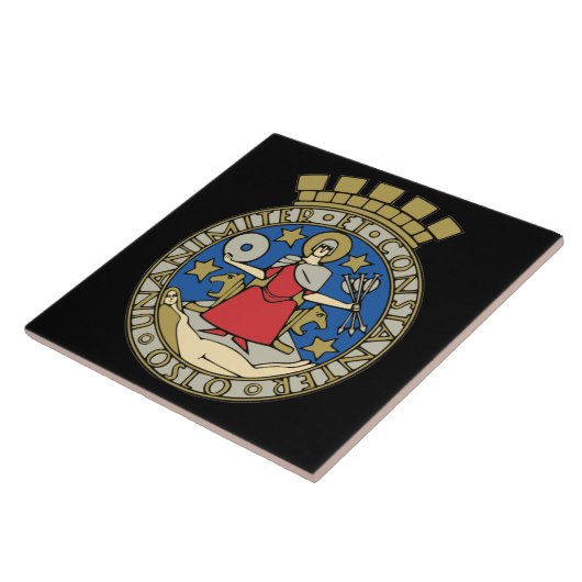 Noorwegen- Oslo-keramische tegel Tegeltje (Zijkant)