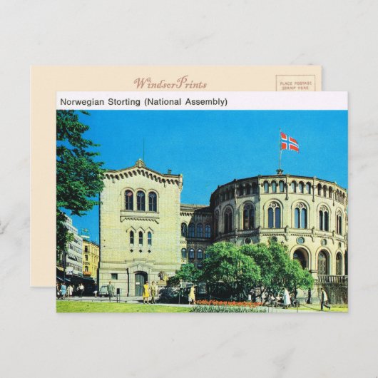  Noorwegen, Oslo, Nationale Vergadering Briefkaart (Voorkant / Achterkant)