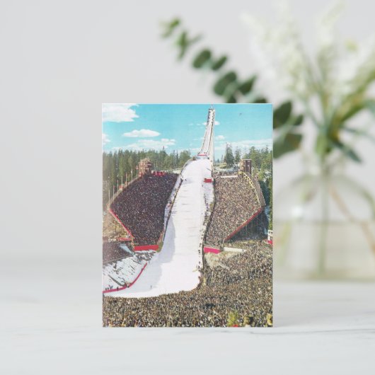  Noorwegen, Oslo, Olympisch Stadium Briefkaart (Staand voorkant)