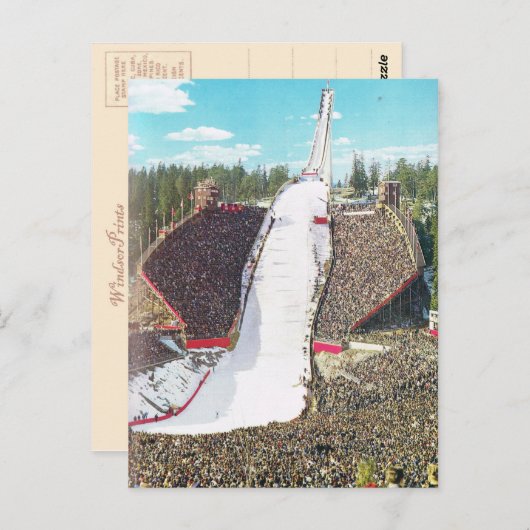  Noorwegen, Oslo, Olympisch Stadium Briefkaart (Voorkant / Achterkant)