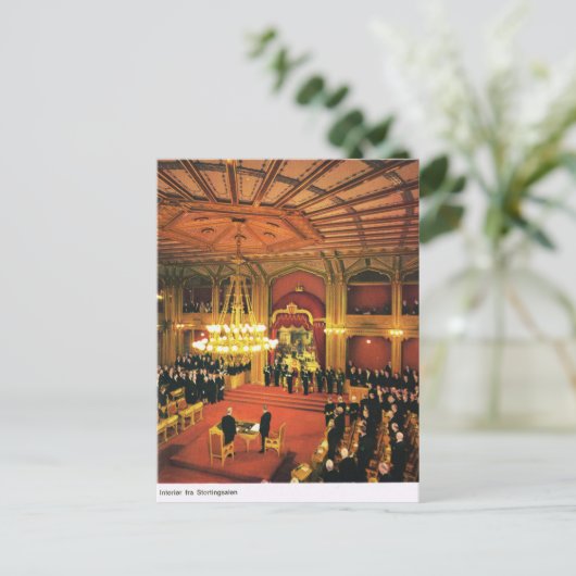  Noorwegen, Oslo, Parlement Briefkaart (Staand voorkant)