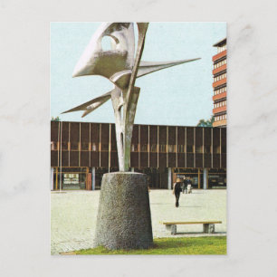  Noorwegen, Oslo, sculptuur aan de universiteit va Briefkaart