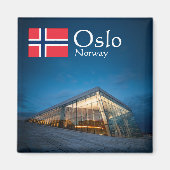Noorwegen Oslo Souvenir Magneet (Voorkant)