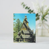  Noorwegen, Oslo, Stave Church Briefkaart (Staand voorkant)