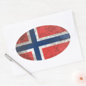 Noorwegen Ovale Sticker (Envelop)