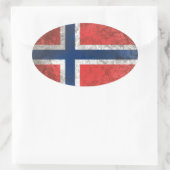 Noorwegen Ovale Sticker (Tas)