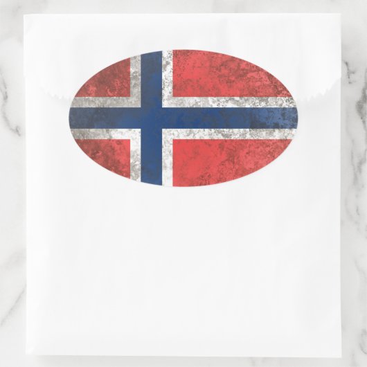 Noorwegen Ovale Sticker (Tas)