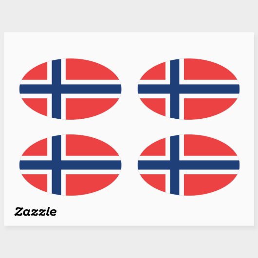 NOORWEGEN OVALE STICKER (Vel)