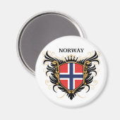 Noorwegen [personaliseren] magneet (Voorkant / Achterkant)