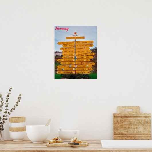 Noorwegen Poster (Keuken)
