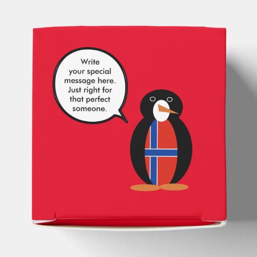 Noorwegen Praten Ms Penguin Gepersonaliseerd Bedankdoosjes (Bovenkant)