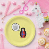 Noorwegen Praten Ms Penguin Gepersonaliseerd Papieren Bordje (Feest)