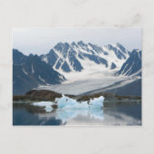 Noorwegen, Receding Glacier en iceberg Briefkaart (Voorkant)